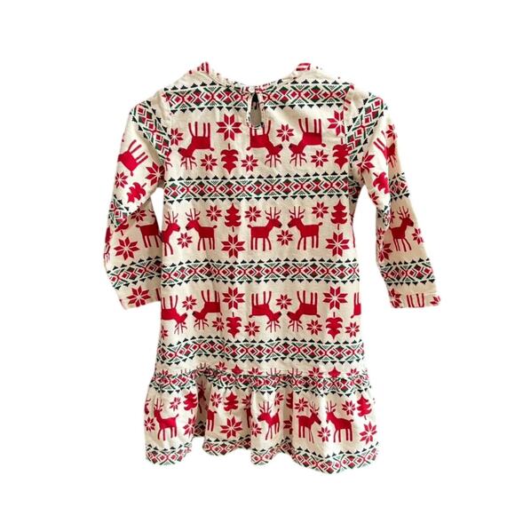 Hanna Andersson Dear Flannel Holiday Nightgown Fair Isle Size 120cm 6-7Y - Picture 3 of 8